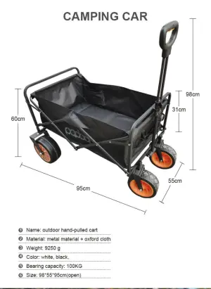 Electric Folding Cart Assisted Hand- Pulled 6km