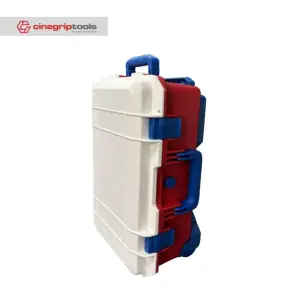 SMRITI HARDCASE (Pelican Copy) S5129 Pull Rod Protective Waterproof Tools Case With Pick and Pluck Foam - BlueRedWhite