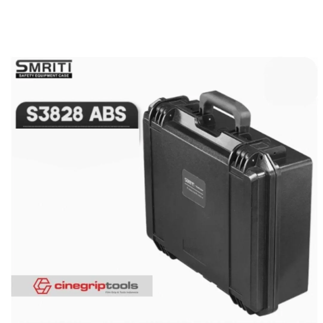 SMRITI S3828 ABS Pull Rod Protective Waterproof IP67 Tools Case With Pick and Pluck Foam - Black