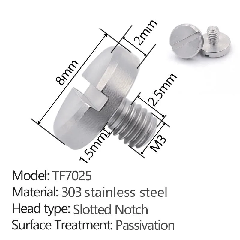 M3 slotted quick-release screw without ring TF7025 - 5 pcs per pack