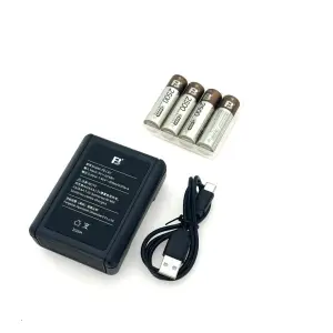 Battery charger Ni-MH battery four 2500 mAh - 4 cell AA package MIC/CLIP ON/ZOOM