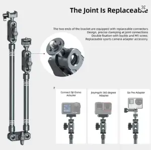 Leaplight phone stand for overhead photography, a desktop tripod for shooting and recording videos, VOLG live streaming, unboxing,and bird's-eye view. Expandable fill light. - LYX2 stand (single base only) + LYE18 Magic Arm