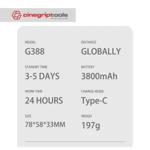 Cinegriptools Walkie Talkie Global PTT G338 (Included Simcard for Sea region only)