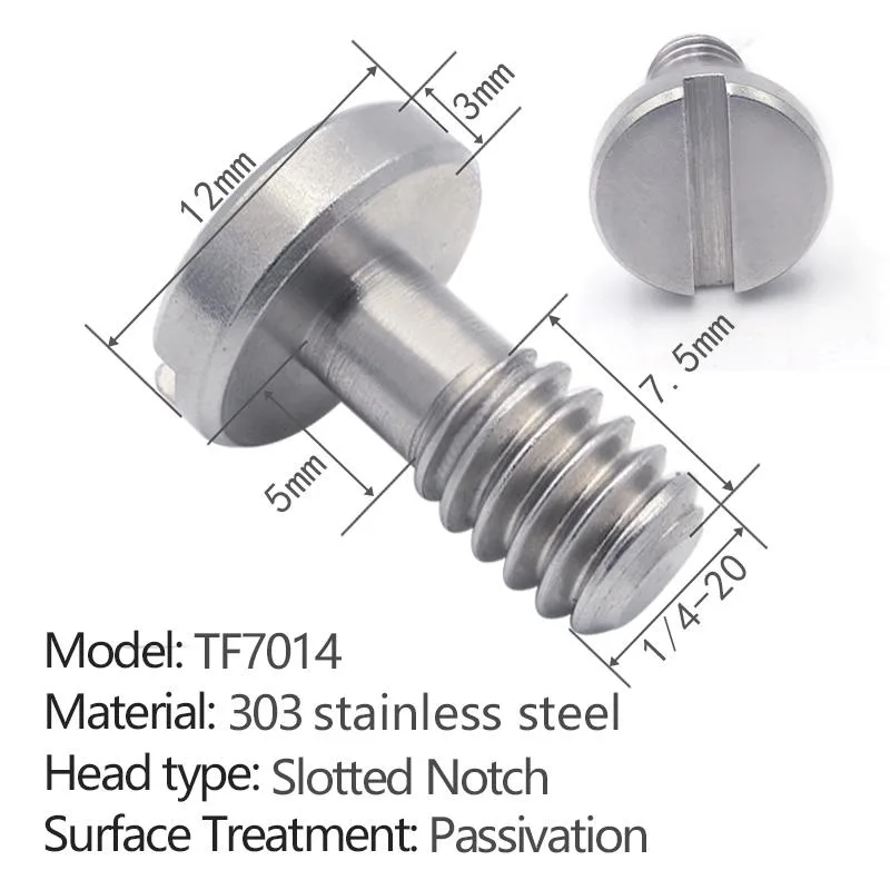 slotted quick-release screw without ring TF7014 - 2 pcs per pack