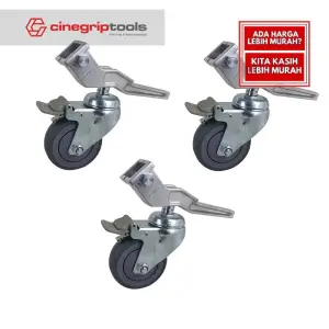 Kupo KC-100S | Dia 100 mm Caster w/ Brake (set for 3 – Square)