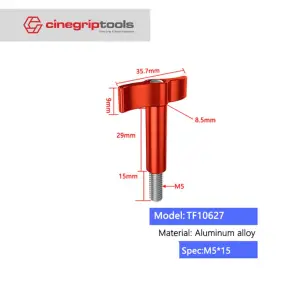 T Type Thumb Screw M5*15 Red Universal / For Gopro