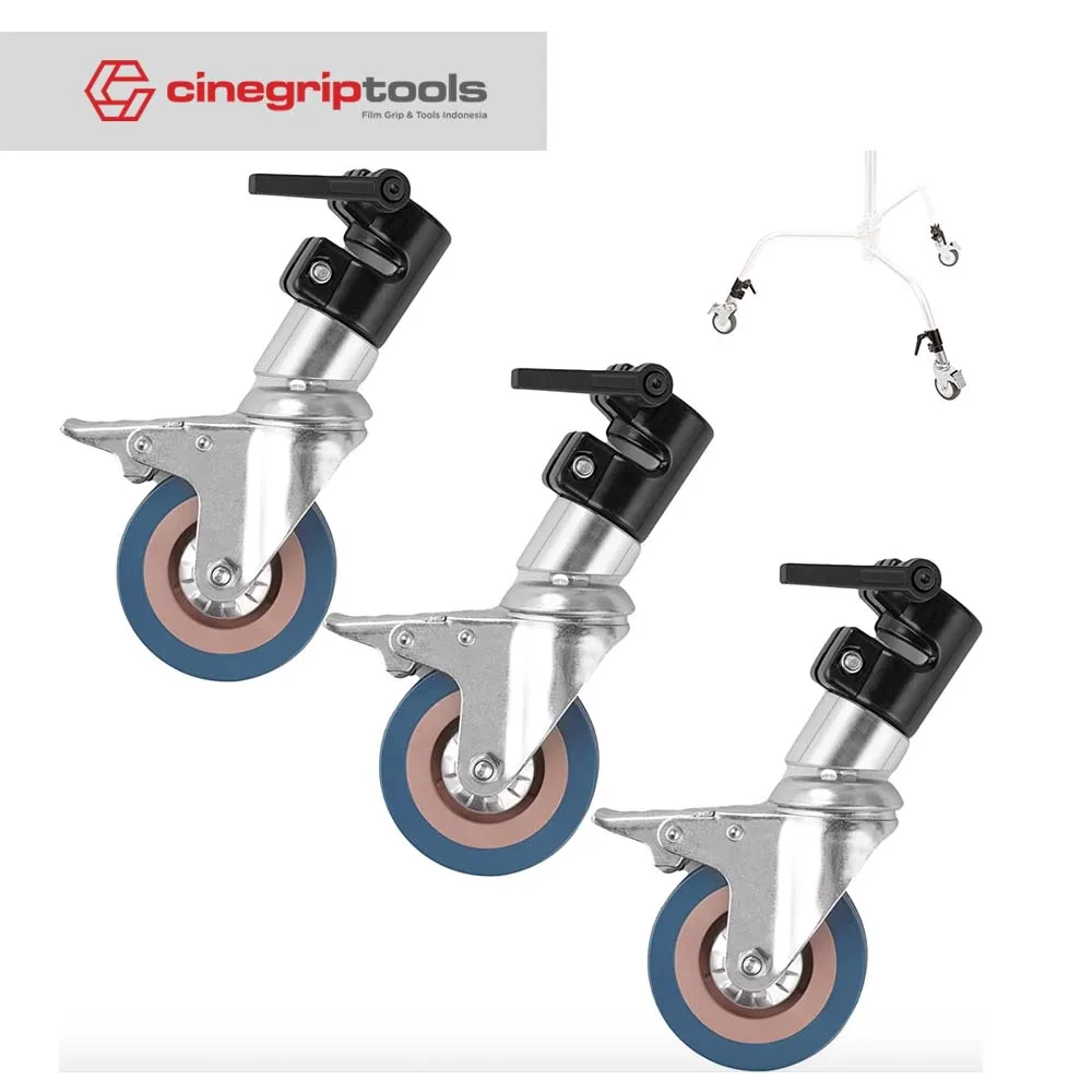 JL25 - Selens 3 Packs Swivel Caster Wheels Set 25mm for Light Stand