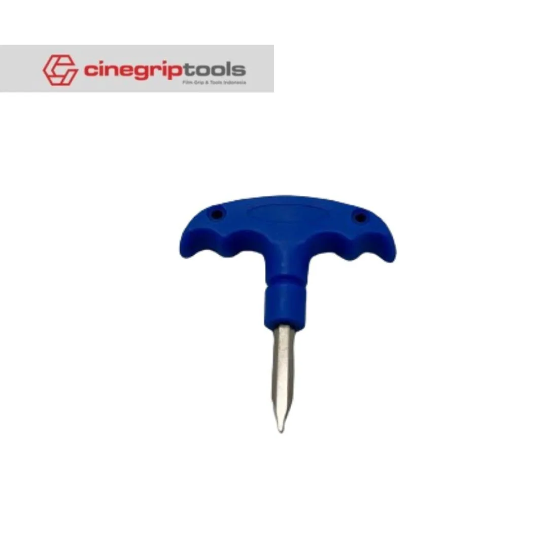 Screwdriver 1/4 3/8 pan/tilt quick release plate screw T handle - Blue