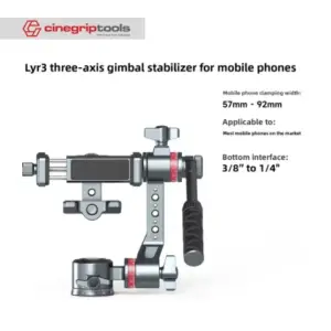Leaplight aluminum alloy mobile phone camera gimbal 360-degree rotation adjustment, expandable. LYR3