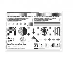 Lens Sharpness Test Card