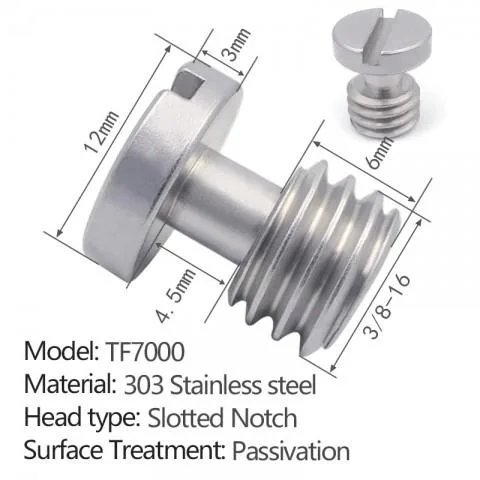 3/8 Slotted Quick-Release Screw Without Ring TF7000
