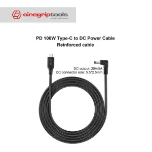 ZITAY PD100W Type-C to DC power cable - Elbow type, without lock