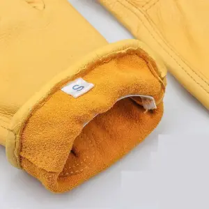 Goat Leather Gloves Grade B Work Hand Protector - M