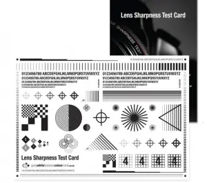 Lens Sharpness Test Card