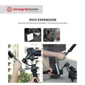 Leaplight All-Metal Suitable for Dji Stabilizer Pot Handle Dji Gimbal Rs5 Rs4 Pro Rs3 Rsc2 Rs3 Mini Universal Handheld Handle Photography Accessories