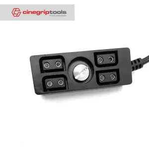 D-TAP to 4D-tap Camera power three way splitter with 1/4 screw