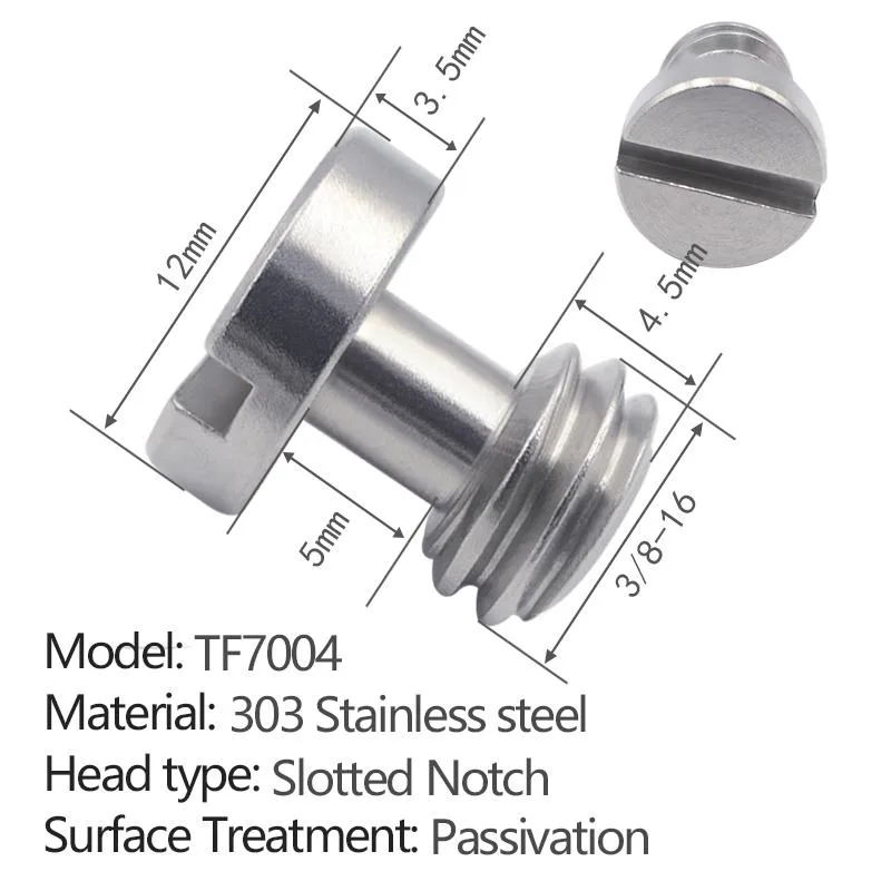 slotted quick-release screw without ring TF7004 - 2 pcs per pack