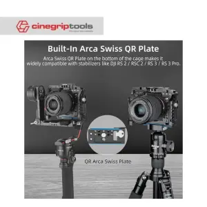 Nitze Cage Sony A7 IV & A7R V Camera with Built-in NATO Rail and Full/Half Cage Interchangeable