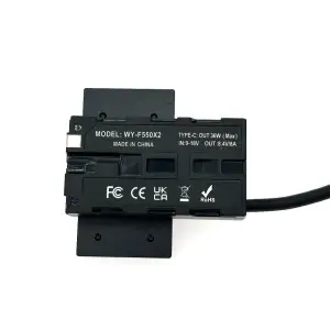 TPCELL F-series Dual-sided Dummy Battery - D-TAP INPUT 9-18V, DC OUT:8.4V/8A*2, USB-C OUTPUT:PD36W