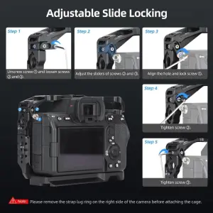 Nitze Camera Cage for Sony a7R V / a7 IV / a7R IV / a7R III / a7 III / a7S III with Built-in NATO Rail T-S13A