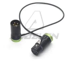 Low Profile XLR Neutrik 3pin XLR Male To 3pin XLR Female audio