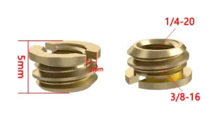1/4 mutual turn 3/8 adapter screw TF10037 - 5 pcs per pack