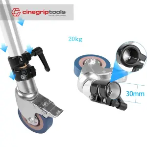JL30 - Selens 3 Packsl Swivel Caster Wheels Set 30mm for Light Stand