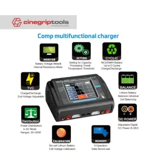 T240 Dual-Channel Color Screen Charger 150W 10A*2 Charger Lithium Battery Intelligent Balance Charger HTRC