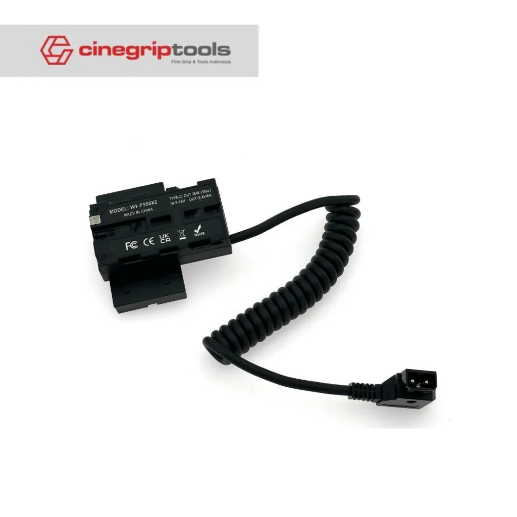 TPCELL F-series Dual-sided Dummy Battery - D-TAP INPUT 9-18V, DC OUT:8.4V/8A*2, USB-C OUTPUT:PD36W