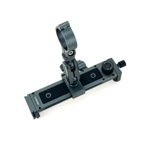 Leaplight - Metal Aluminum Alloy Tab/Ipad Holder Handlebar Bracket - Flat Clamp Interface With Fixed Rubber Ring