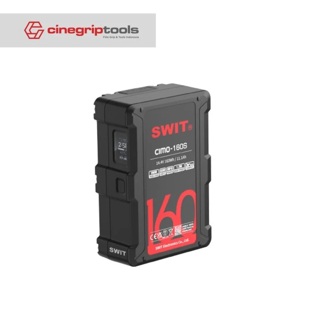 SWIT V-mount Battery CIMO-160S 160Wh USB-C OLED info Cine