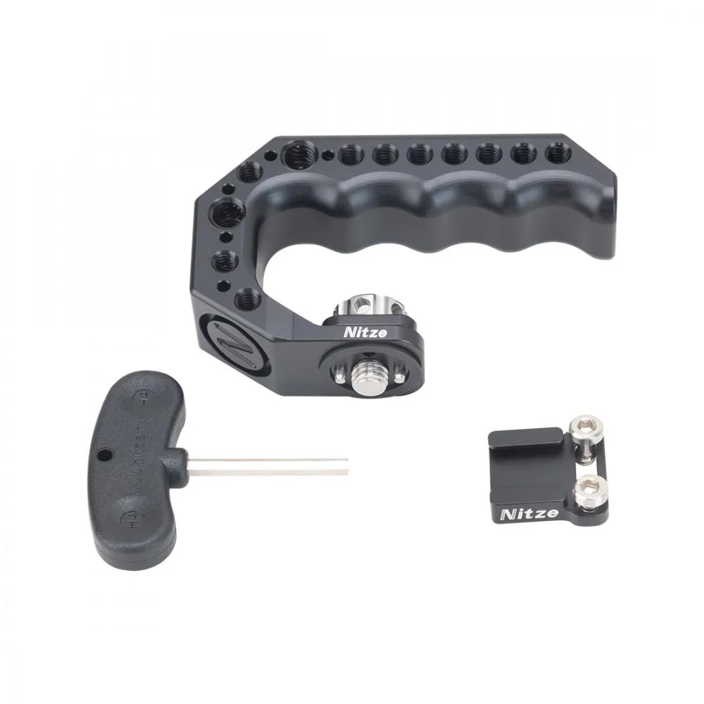 Nitze Lil Stinger 3/8" ARRI Locating Pins Handle with N40C Cold Shoe