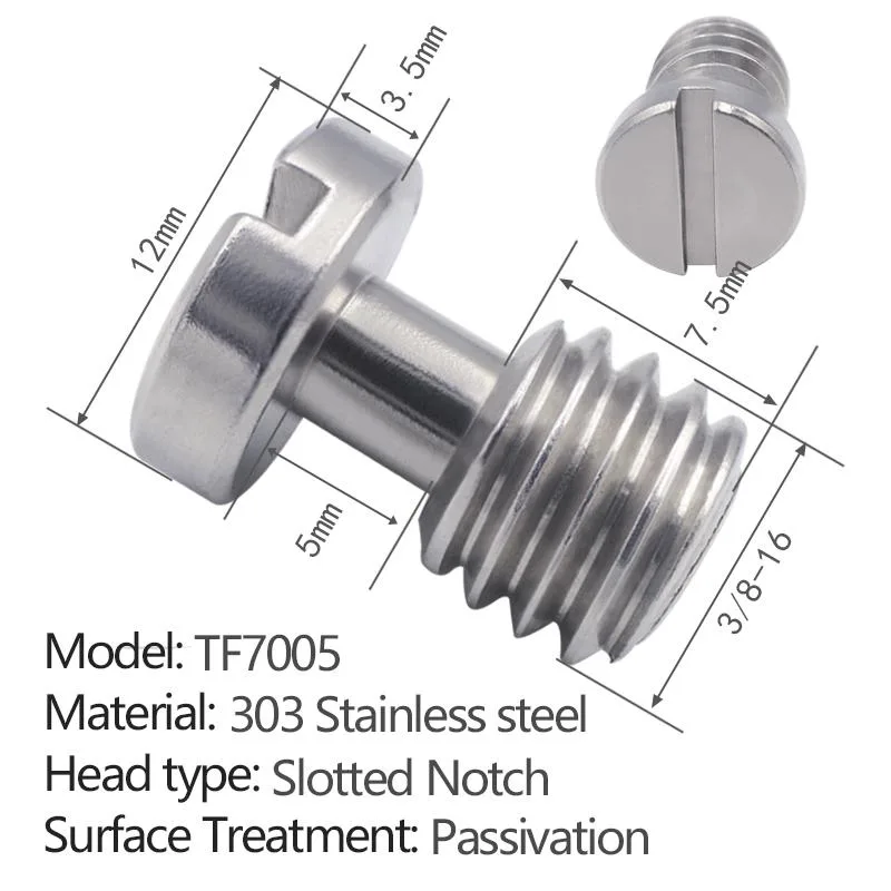 slotted quick-release screw without ring TF7005 - 2 pcs per pack