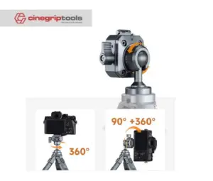 Leaplight Inverted Quick-Release Tripod Head Aluminum Alloy Spherical Quick-Release Lock, Rotating Tripod Adapter Base Accessories for Mirrorless Cameras (Horizontal/Vertical Screens) - LYK2