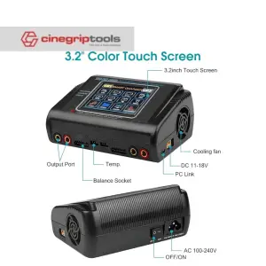 T240 Dual-Channel Color Screen Charger 150W 10A*2 Charger Lithium Battery Intelligent Balance Charger HTRC