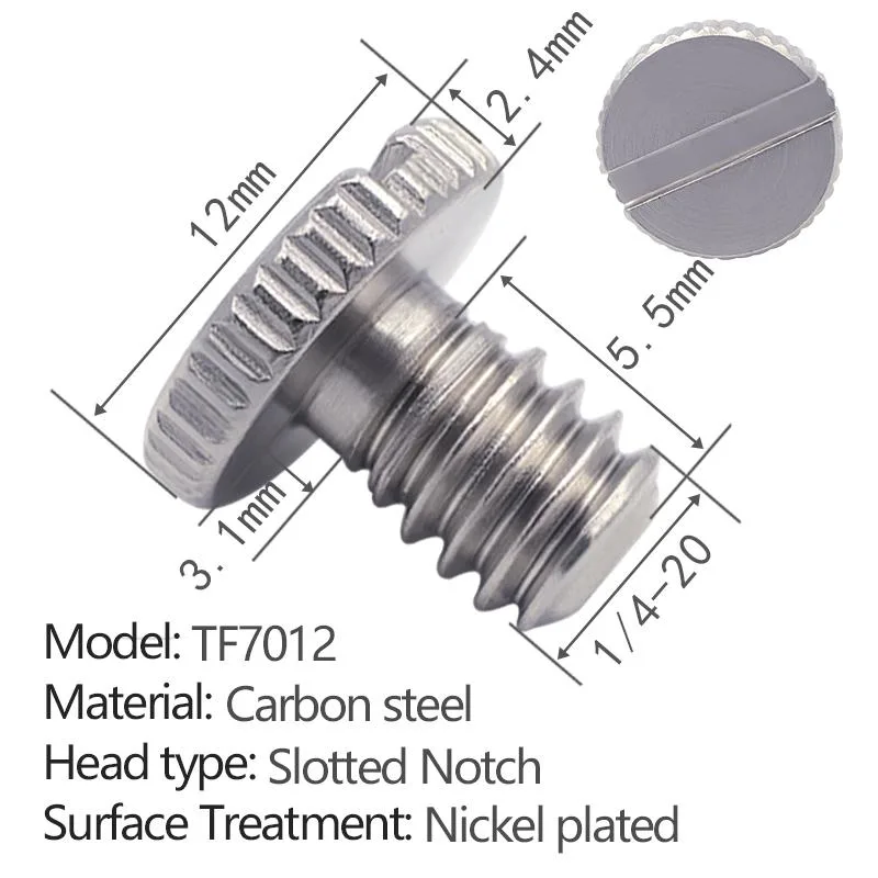 slotted quick-release screw without ring TF7012 - 2 pcs per pack
