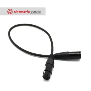 3 Pin XLR Female to 5 Pin XLR Male DMX Turnaround Adapter Cable 15CM