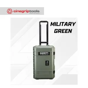 SMRITI HARDCASE (Pelican Copy) S5129 Pull Rod Protective Waterproof Tools Case With Pick and Pluck Foam - Army