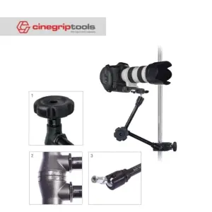 KUPO Max Arm KCP-101W + (2x) Kupo Convi Clamp 710B