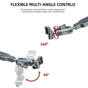 LEAPLIGHT Flexible Magic Arm W C-Clamp Overhead Camera Mount 360°Rotatable Cantilever Stand ArticulatingArm for Phone/iPad Stand