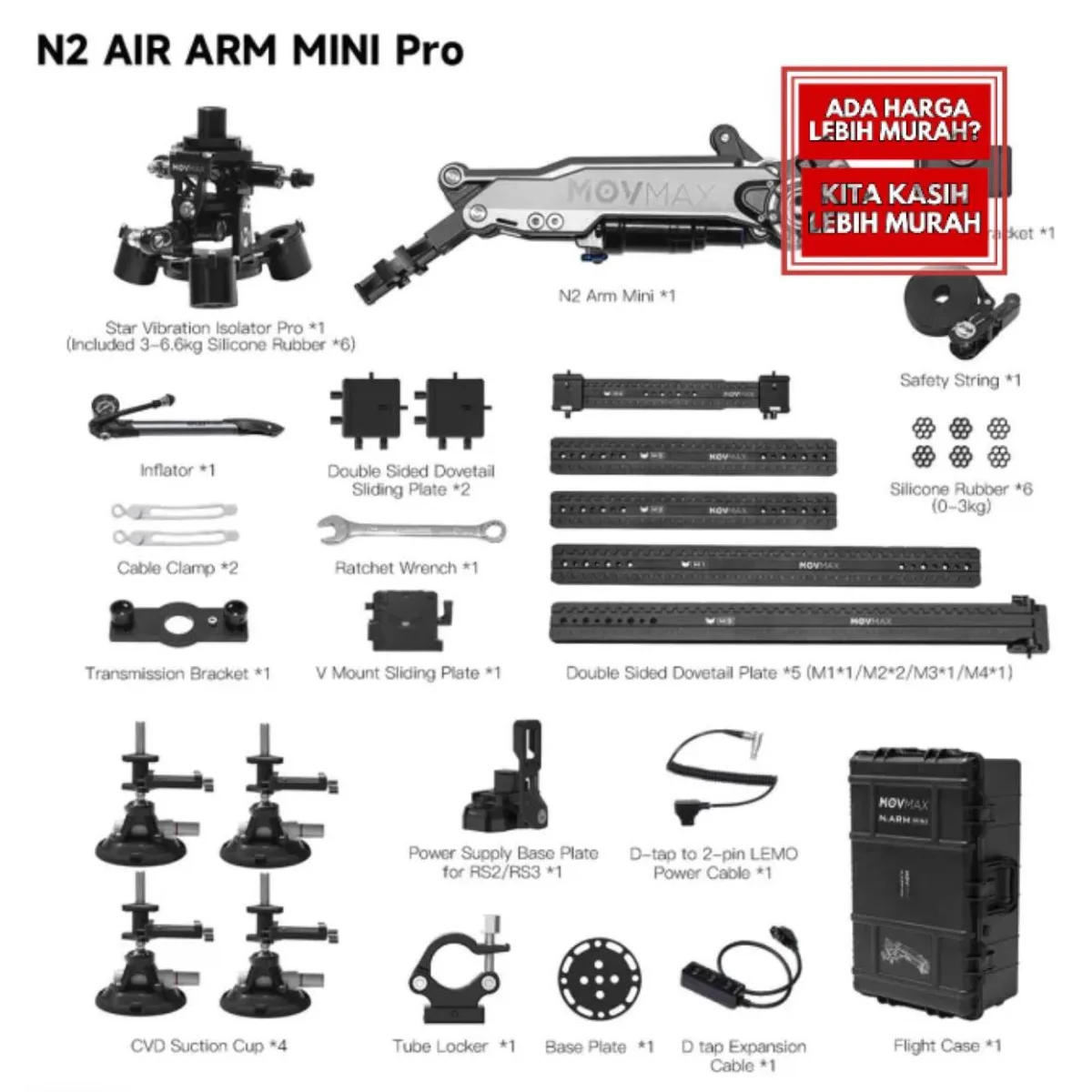 MOVMAX N2 Air Arm Mini - Pro Kit