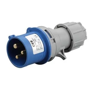 PLUG 32A 2P+E 6h 230V~ IP44 BLUE - 023N