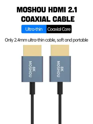 MOSHOU Ultra-thin coaxial HDMI to HDMI Cable 8k 15cm