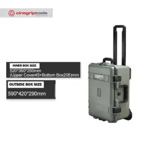 SMRITI S5236 Pull Rod Protective Waterproof IP67 Tools Case With Pick and Pluck Foam - Army