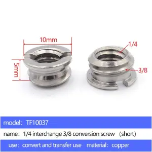1/4 mutual turn 3/8 adapter screw TF10037 - 5 pcs per pack