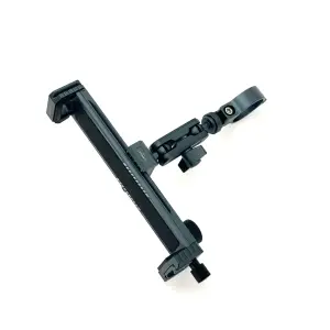 Leaplight - Metal Aluminum Alloy Tab/Ipad Holder Handlebar Bracket - Flat Clamp Interface With Fixed Rubber Ring