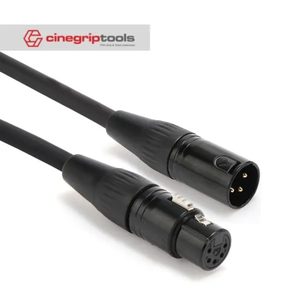 3 Pin XLR Male to 5 Pin XLR Female DMX Turnaround Adapter Cable 15CM