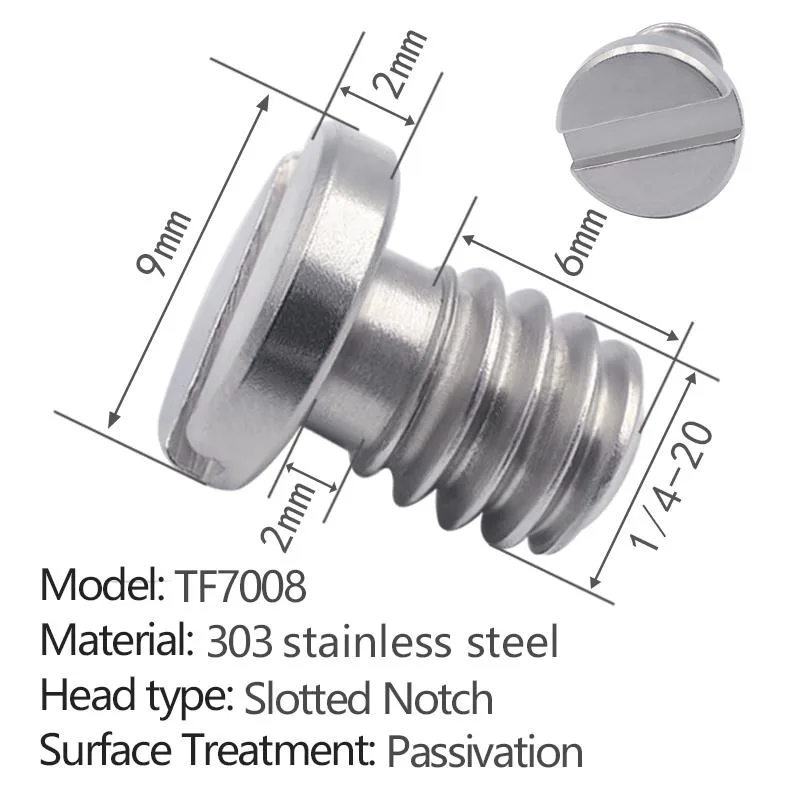 slotted quick-release screw without ring TF7008 - 4 pcs per pack