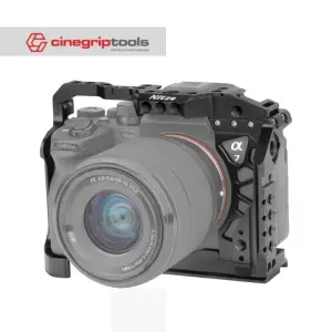 Nitze Cage Sony A7 IV & A7R V Camera with Built-in NATO Rail and Full/Half Cage Interchangeable