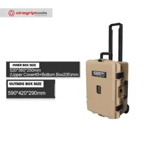 SMRITI S5236 Pull Rod Protective Waterproof IP67 Tools Case With Pick and Pluck Foam - Khaki
